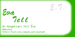 eva tell business card
