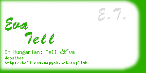 eva tell business card